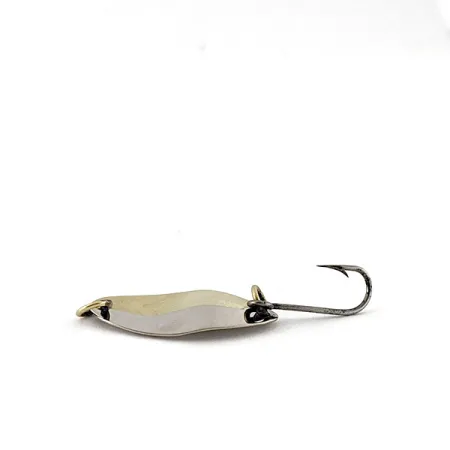 Vintage Yakima Bait  Worden's F.S.T 00, 3/64oz nickel/gold fishing spoon #18715