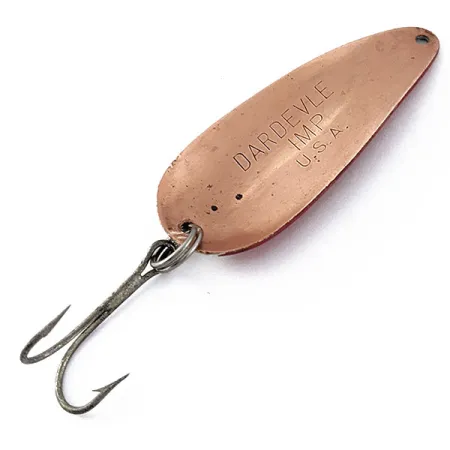 Vintage Eppinger Dardevle Imp, 2/5oz Red Devle/ copper fishing spoon #18718