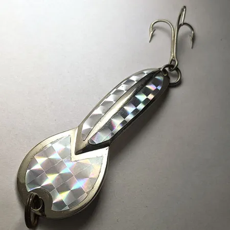 Vintage Glen Evans Loco 3, 3/5oz nickel fishing spoon #18723