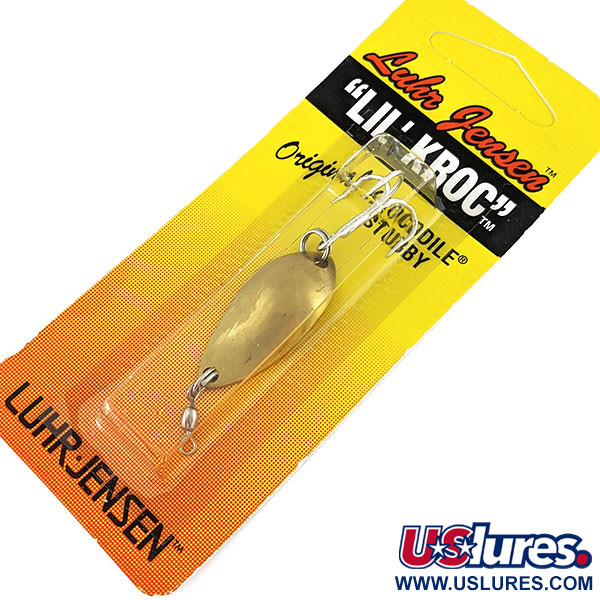  Luhr Jensen Lil' Kroc (Krocodile Stubby), 3/16oz gold fishing spoon #19855