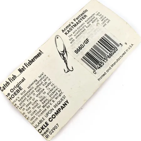 Acme K.O. Wobbler, 1/4oz nickel/orange fishing spoon #18728