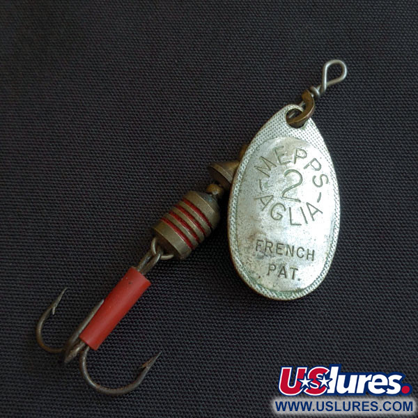 Vintage Mepps Aglia 2, 3/16oz silver spinning lure #18732