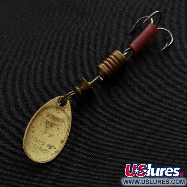 Vintage   Mepps Aglia 1, 1/8oz gold spinning lure #18735