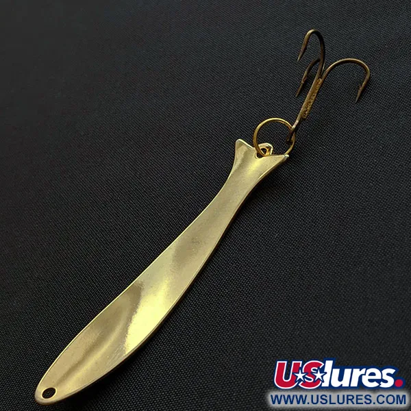 Vintage Acme Flash-King Wobbler, 3/16oz gold fishing spoon #18737