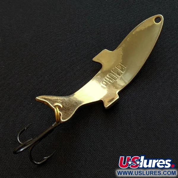 Vintage Acme Phoebe, 1/4oz gold fishing spoon #18739