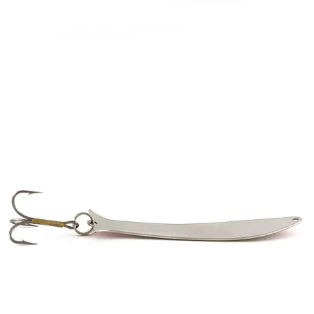 Vintage Acme Flash-King Wobbler, 1/4oz nickel/orange fishing spoon #18744