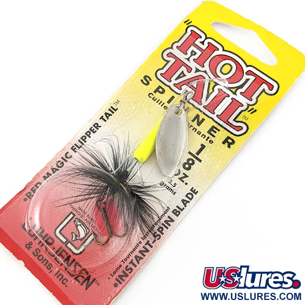 Vintage   Luhr Jensen Hot Tail, 1/8oz chartreuse spinning lure #18746