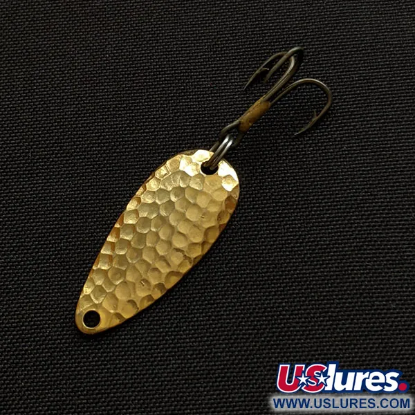 Vintage Acme Wonderlure, 1/32oz gold fishing spoon #20197