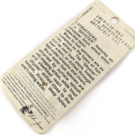 Luhr Jensen Shyster, 1/8oz nickel spinning lure #18751