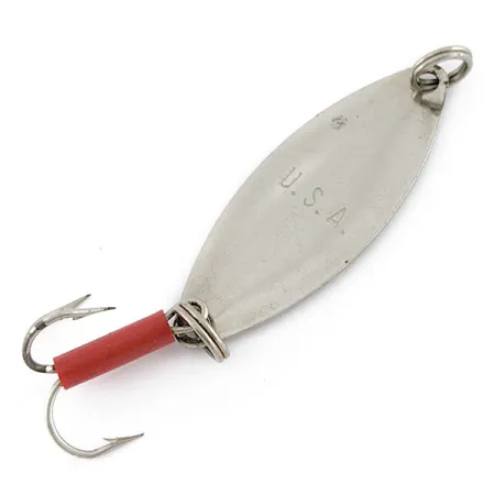 Vintage Mepps Spoon 1, 1/4oz nickel/red fishing spoon #18773