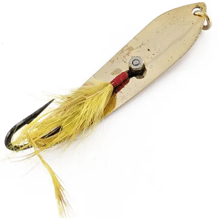 Vintage Nungesser Troller Nungesser baby troller, 2/5oz gold fishing spoon #18777