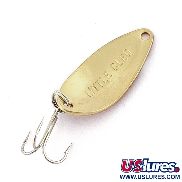 Vintage Acme Little Cleo, 1/8oz red/gold fishing spoon #18783