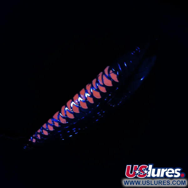 Vintage Acme Side-Winder, 1/2oz gold/orange UV fishing spoon #18787