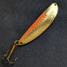 Vintage  Acme Side-Winder, 1/2oz gold/orange UV fishing spoon #18787