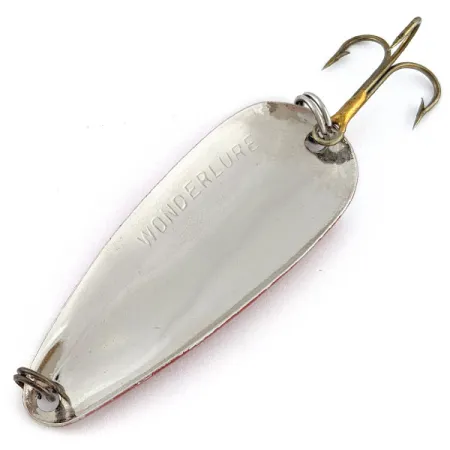 Vintage Acme Wonderlure, 2/5oz red/white/nickel fishing spoon #18788