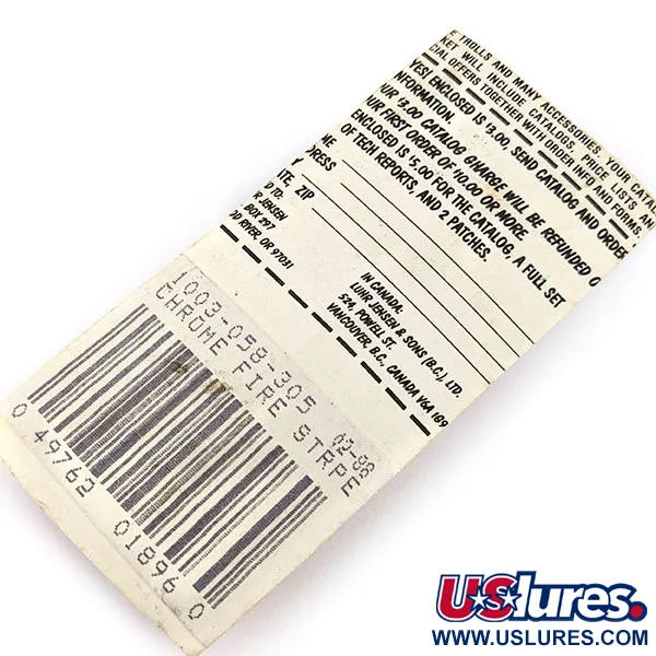 Luhr Jensen Krocodile #4, 2/3oz nickel/orange UV fishing spoon #18797