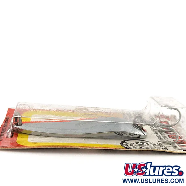 Luhr Jensen Krocodile #4, 2/3oz nickel/orange UV fishing spoon #18797