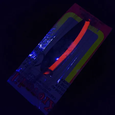 Luhr Jensen Krocodile #4, 2/3oz nickel/orange UV fishing spoon #18797