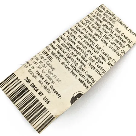 Yakima Bait Worden’s Original Rooster Tail, 3/32oz gold spinning lure #18814