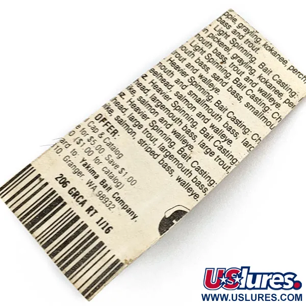  Yakima Bait Worden’s Original Rooster Tail, 3/32oz gold spinning lure #18814