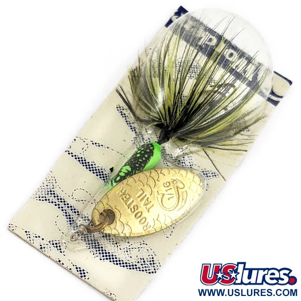  Yakima Bait Worden’s Original Rooster Tail, 3/32oz gold spinning lure #18814