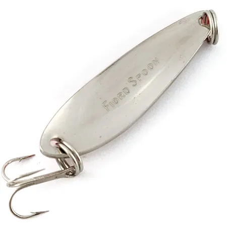 Vintage Acme Fiord Spoon, 1/4oz nickel/orange fishing spoon #18824