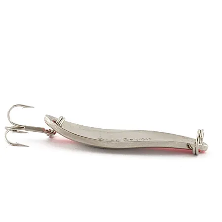 Vintage Acme Fiord Spoon, 1/4oz nickel/orange fishing spoon #18824