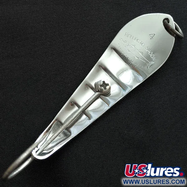 Vintage   Barracuda Reflecto Spoon #4, 3/5oz nickel fishing spoon #18827