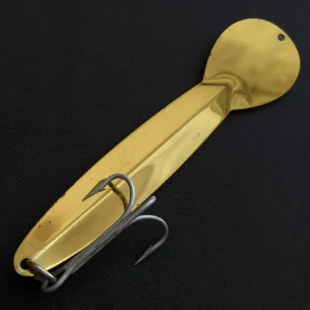Vintage Luhr Jensen Loco Flutter, 3/4oz gold fishing spoon #19611
