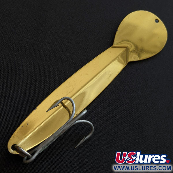 Vintage   Luhr Jensen Loco Flutter, 3/4oz brass fishing spoon #18829