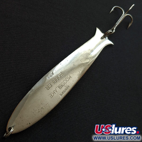 Vintage   Herter's Mooselake Wobbler, 2/5oz nickel fishing spoon #18830