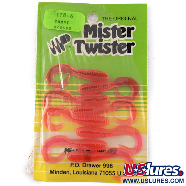   Mister Twister Teeny Curly Tail,  rocket red fishing #18832