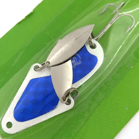 Eppinger Wingbat, 1/2oz white/blue hologram fishing spoon #20825