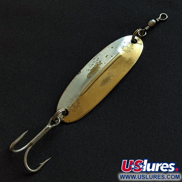 Vintage   Williams Wabler W40, 1/4oz gold Silver fishing spoon #18843