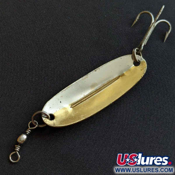 Vintage Williams Wabler W40, 1/4oz gold Silver fishing spoon #18843