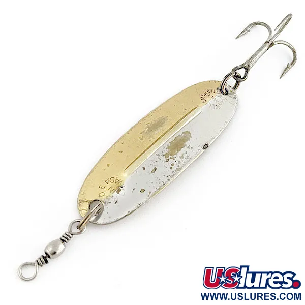 Vintage Williams Wabler W40, 1/4oz gold Silver fishing spoon #18843