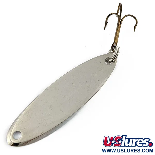 Vintage Acme Kastmaster, 1/2oz nickel/pearl fishing spoon #18854