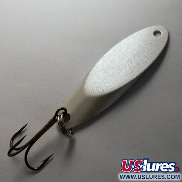 Vintage Acme Kastmaster, 1/2oz nickel/pearl fishing spoon #18854