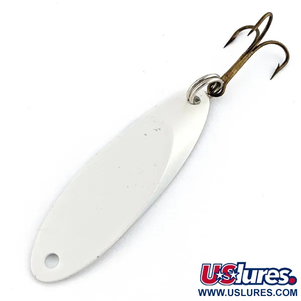 Vintage Acme Kastmaster, 1/2oz nickel/pearl fishing spoon #18854