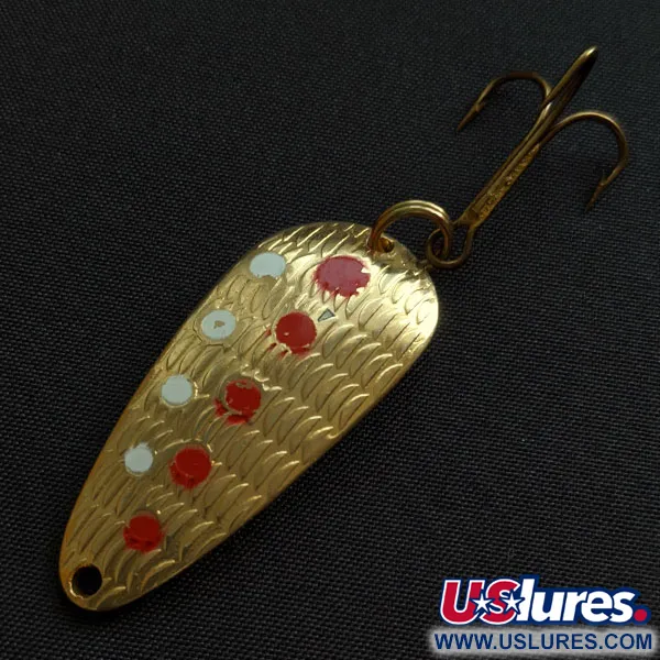 Vintage Acme Tornado Spoon, 1/4oz gold fishing spoon #18856