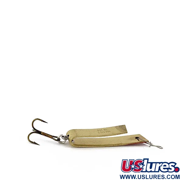 Vintage   Luhr Jensen Super-Duper 503, 1/8oz gold/red fishing spoon #18867