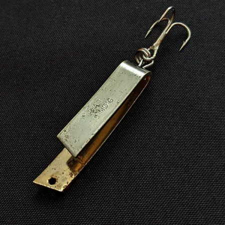 Vintage South Bend Super-Duper 503, 1/8oz nickel/gold/red fishing spoon #18868