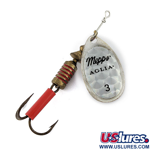 Vintage   Mepps Aglia 3, 1/4oz silver spinning lure #18872