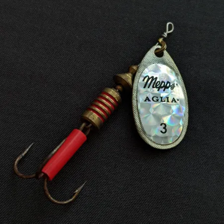 Vintage Mepps Aglia 3, 1/4oz silver spinning lure #18872