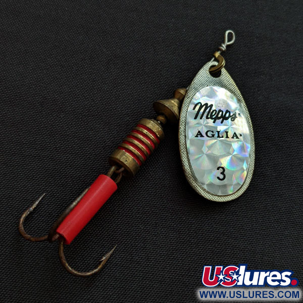 Vintage   Mepps Aglia 3, 1/4oz silver spinning lure #18872