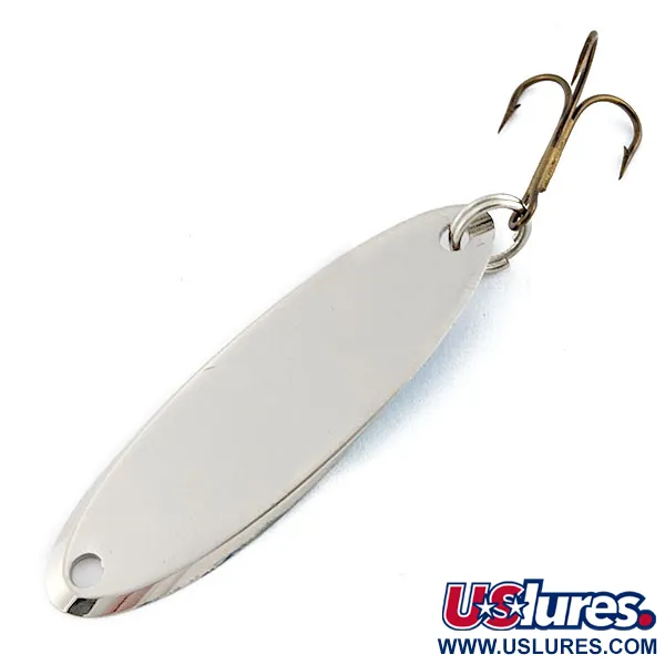 Vintage Acme Kastmaster, 1/2oz nickel/blue fishing spoon #18874