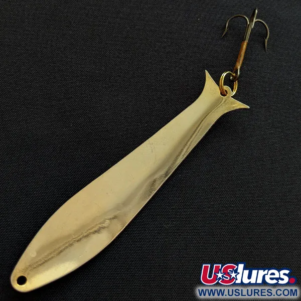 Vintage Acme Flash-King Wobbler, 1/4oz orange/gold fishing spoon #18877