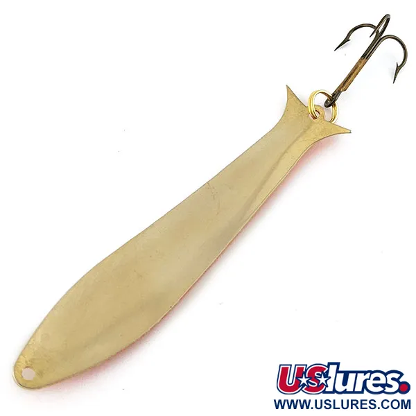 Vintage Acme Flash-King Wobbler, 1/4oz orange/gold fishing spoon #18877