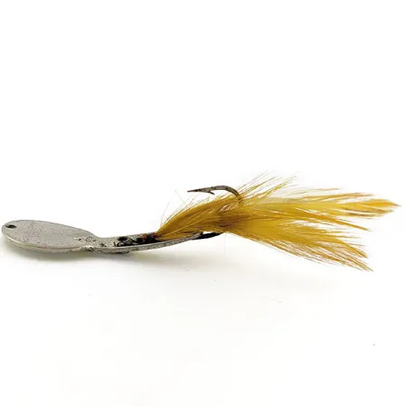 Vintage Glen Evans Loco 2, 1/4oz nickel/yellow fishing spoon #18887