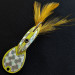 Vintage   Glen Evans Loco 2, 1/4oz nickel/yellow fishing spoon #18887